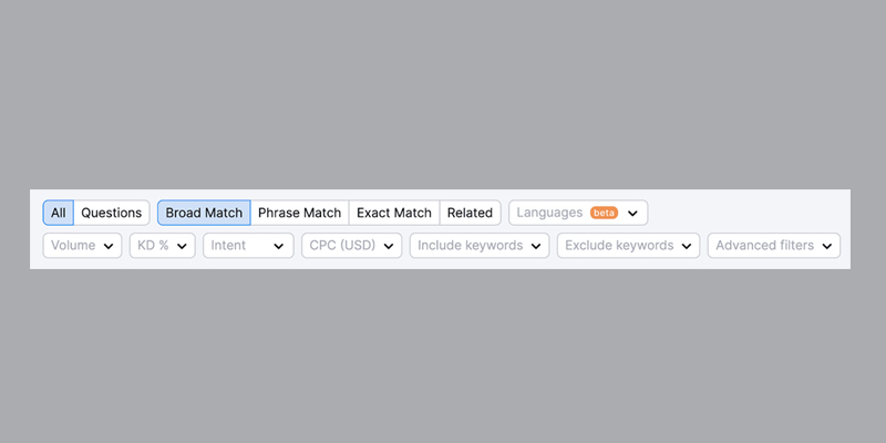 Keyword Overview